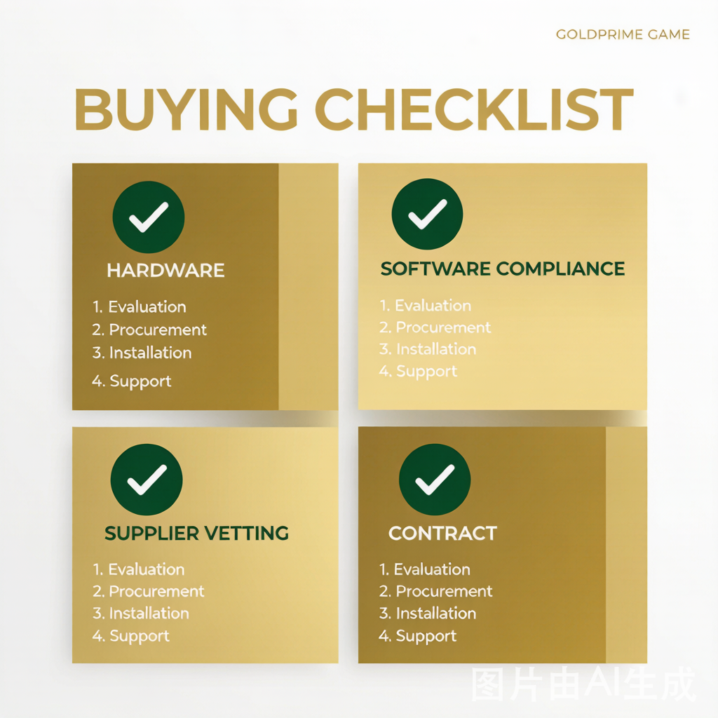 12-point buying checklist grouped into 4 categories