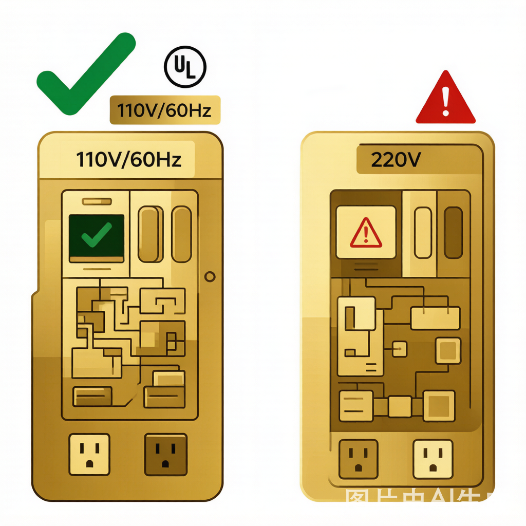 110V compliant vs 220V red-flag comparison for fish game cabinets