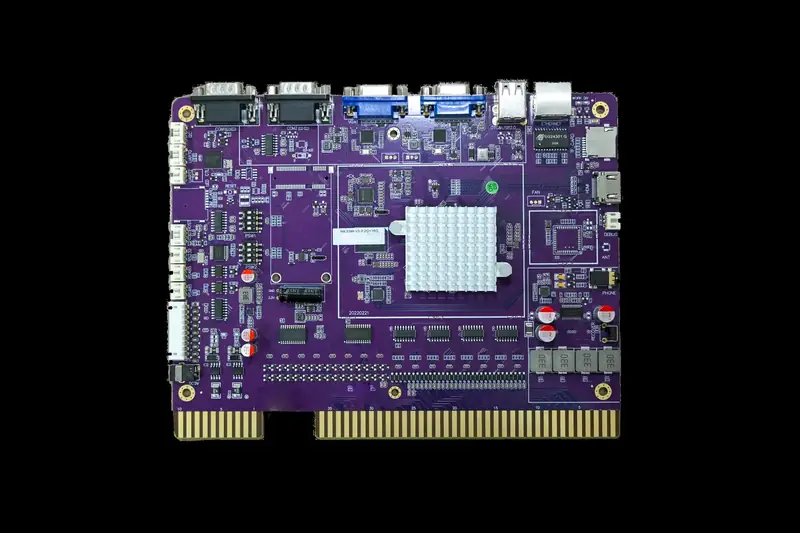 Skill game PCB — product view of the control board designed and built in-house