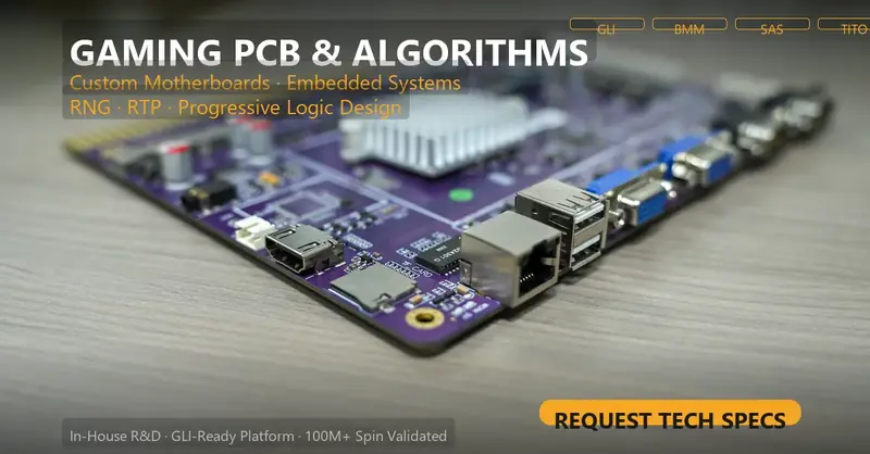 GOLDPRIME GAME game mainboard with heatsink — engineering sample