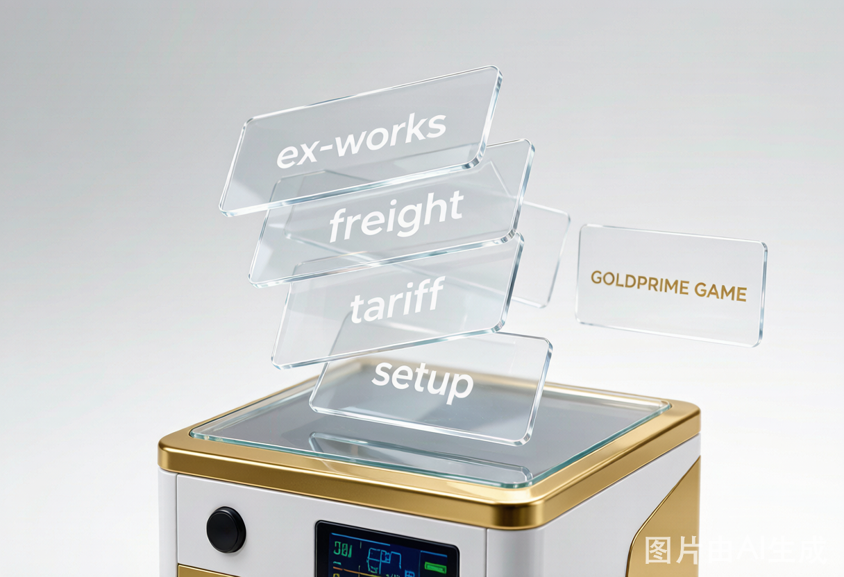 Fish game machine total cost of ownership breakdown, factory gate to landed cost
