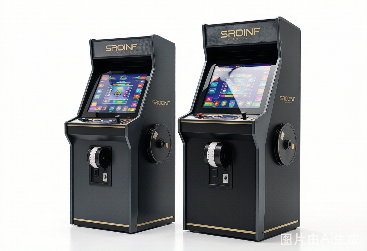 Solaris skill cabinet product shot, 43 and 55 inch, steel frame, ticket-redemption